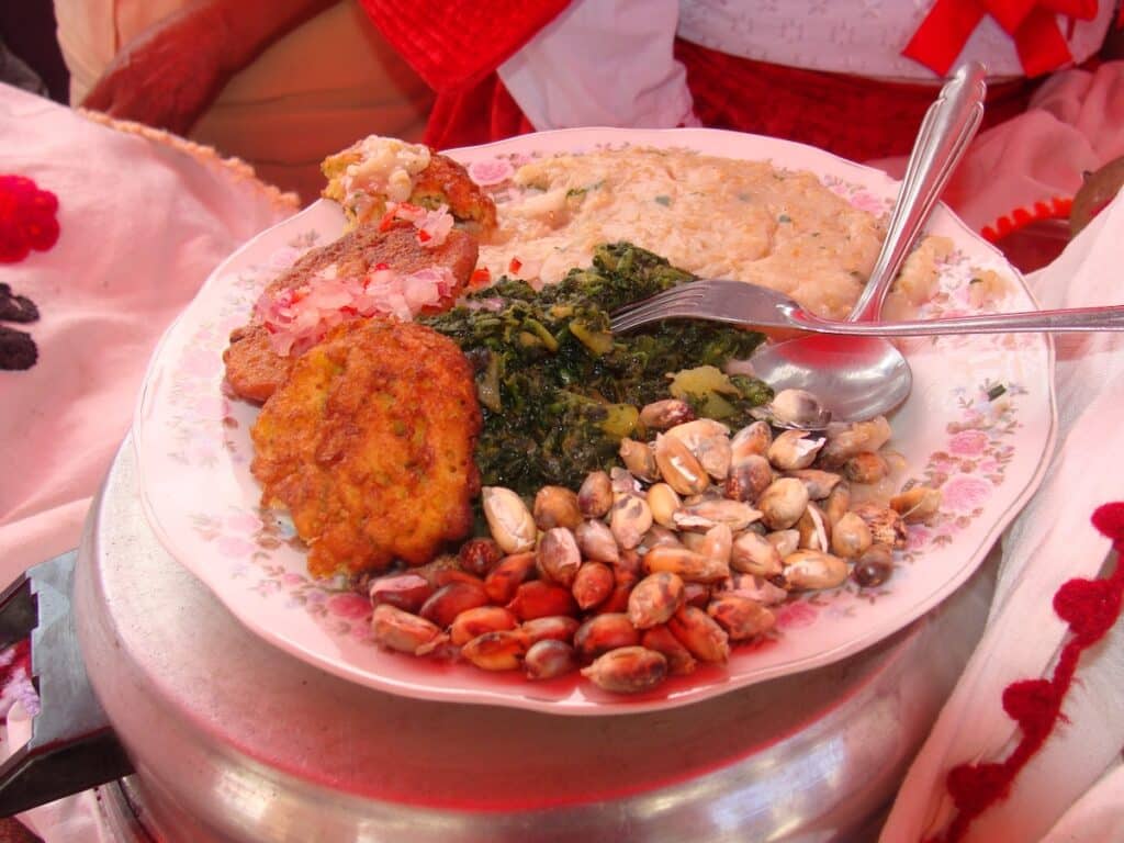 a plate of food