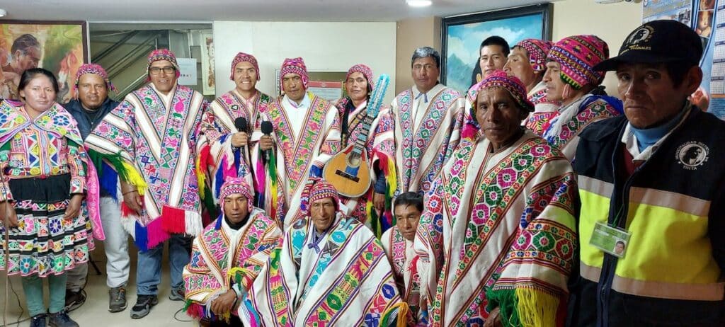 Group of male singers in traditional clothing